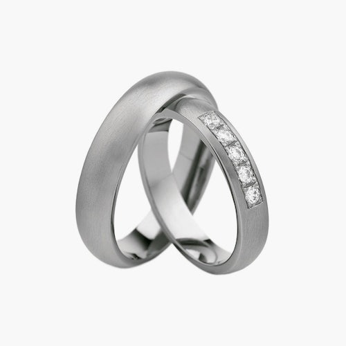 Obrączki ślubne: tytan, półokrągłe, 4 mm